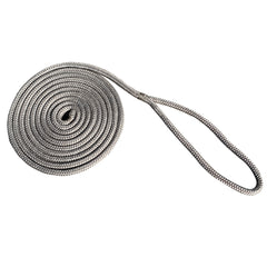 New England Rope 5/8" x 25 Nylon Double Braid Dock Line - Grey [5058-20-00025]