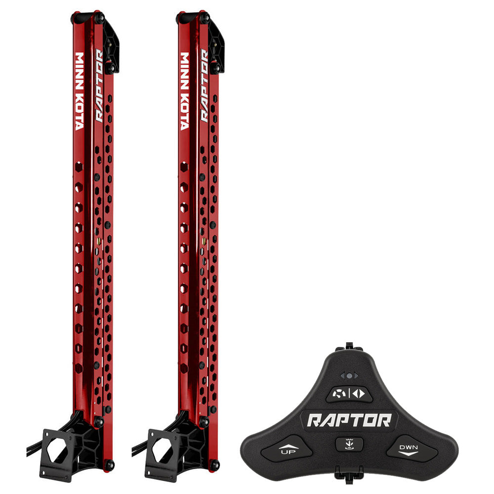 Minn Kota Raptor Bundle Pair - 10' Red Shallow Water Anchors w/Active Anchoring  Footswitch Included [1810632/PAIR]