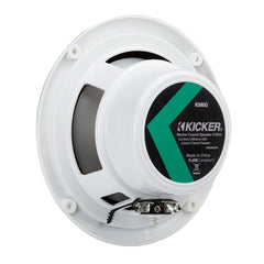 KICKER KM60 6.5" Marine Coaxial Speakers w/1/2" Tweeters - 4-Ohm, White [49KM604W]