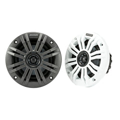 KICKER KM4 4" Marine Coaxial Speakers w/1/2" Tweeters - 2-Ohm, Charcoal  White [45KM42]