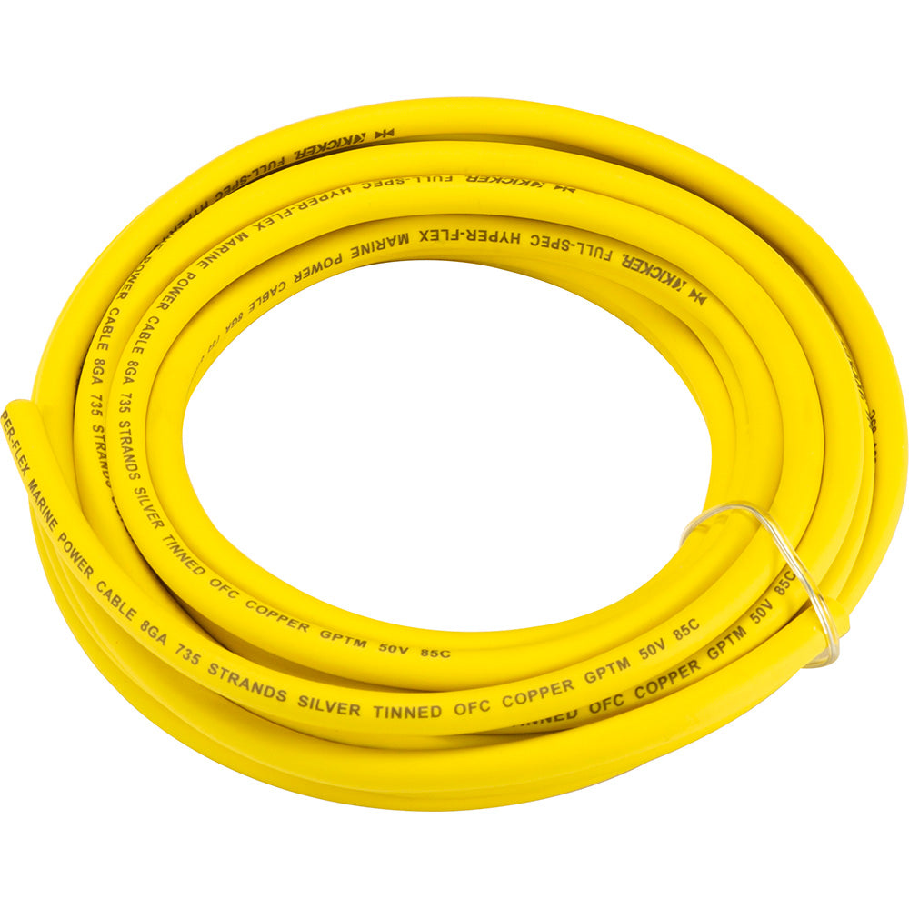 KICKER KMWPY820 20' 8AWG Power Wire - Yellow [47KMWPY820]