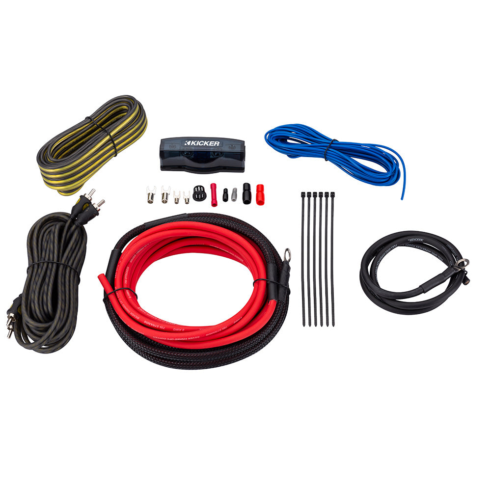 KICKER VK8 8 AWG Amp Kit w/2-Channel Interconnects [47VK8]