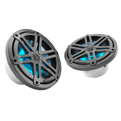 JL Audio M3 Series 7.7" Marine Coaxial Speakers w/Grey Metallic Sport Grilles w/RGB LED Lighting - M3-770X-S-Gm-i [010-03067-00]