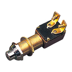 Sea-Dog Momentary Push Button Switch - Stamped Brass [420420-1]