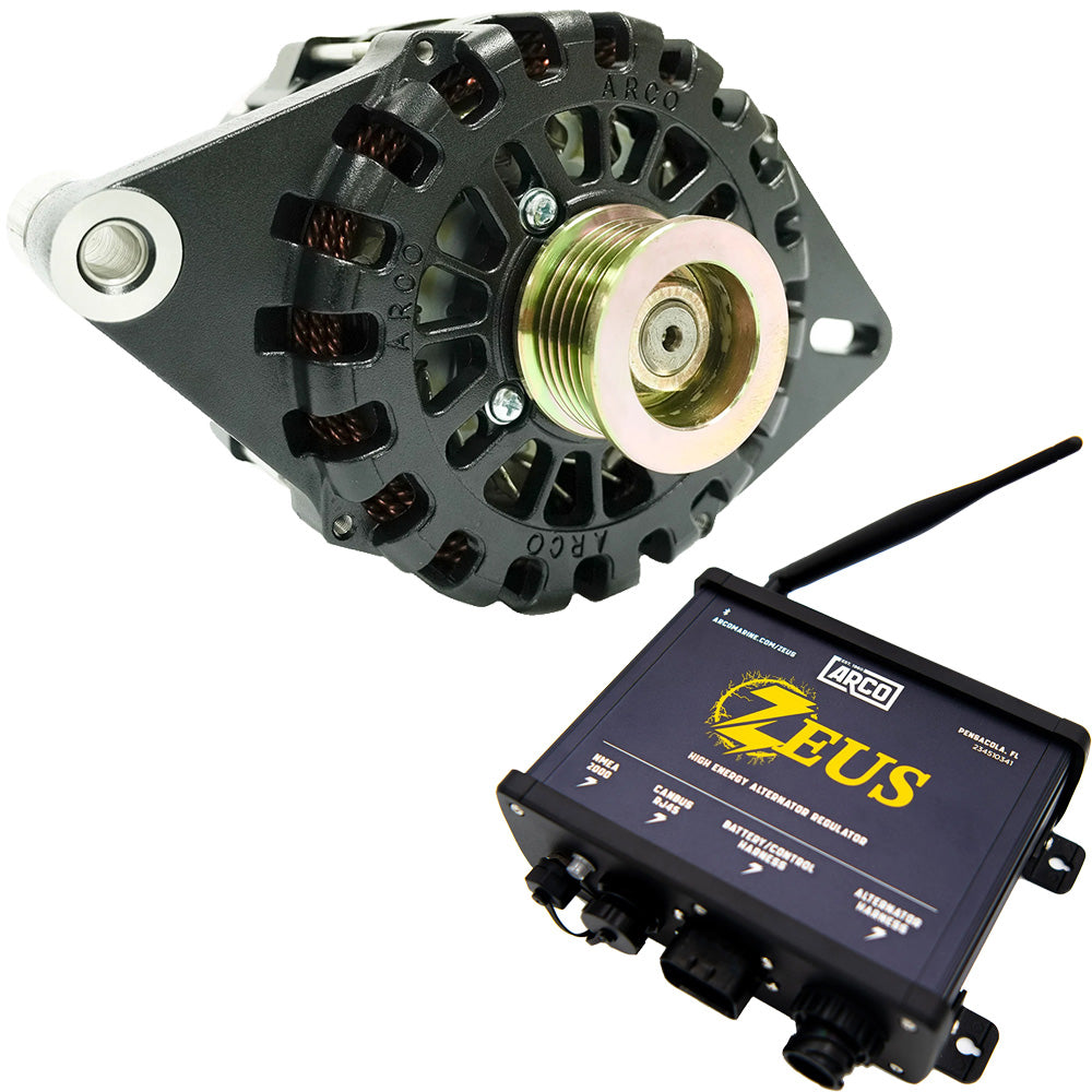 ARCO Zeus A8000-48V 8kW 1"-2" Single Foot Alternator w/Isolated Ground  Zeus High-Energy Alternator Regulator [4605-AZ1000]