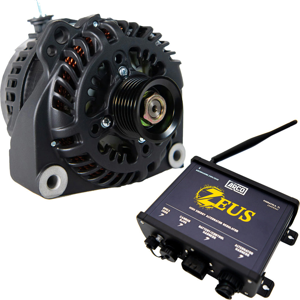 ARCO Zeus A8000-48V 8kW Vortec Alternator w/Case Ground  Zeus High-Energy Alternator Regulator [4606-AZ1000]