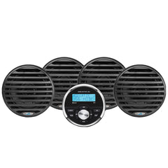Aquatic AV Economy Gauge Stereo/Speakers Kit - Black [EG100]