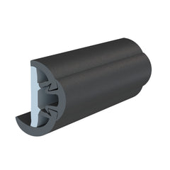 TACO SuproFlex Rub Rail Kit w/Flex Vinyl Overlay Insert - 2"H x 1-1/4"W x 80'L - Black w/Black Insert [V11-9993BBK80-2]