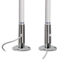 Scout 4' White VHF Antenna 3dB Stainless Steel Ferule w/5M RG-58 Includes PL-259 [PF AN NVHF00044T]