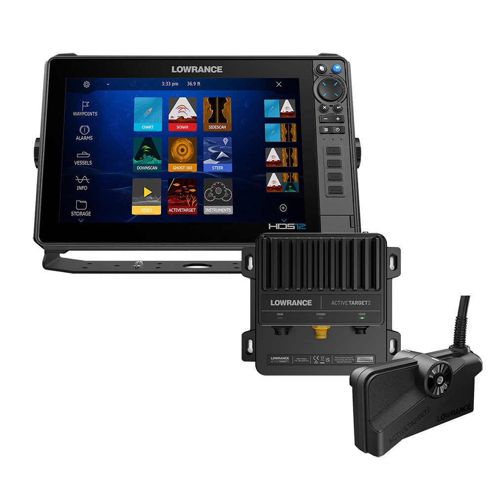 Lowrance HDS PRO 12 w/Preloaded C-MAP DISCOVER OnBoard - No Transducer  ActiveTarget 2 Bundle [000-16662-001]