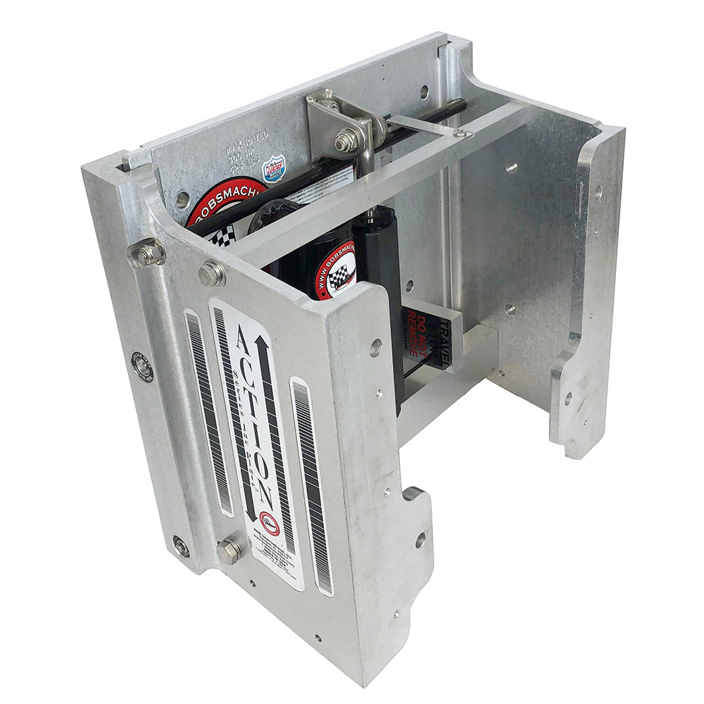 Bob's Machine Shop 8" Setback Action Series Hydraulic Jack Plate - Silver [100-108001-NOPC-NOSPN-NG]
