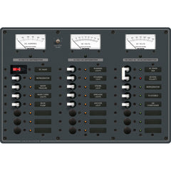 Blue Sea 8084 AC Main +6 Positions/DC Main +15 Positions Toggle Circuit Breaker Panel - White Switches [8084]