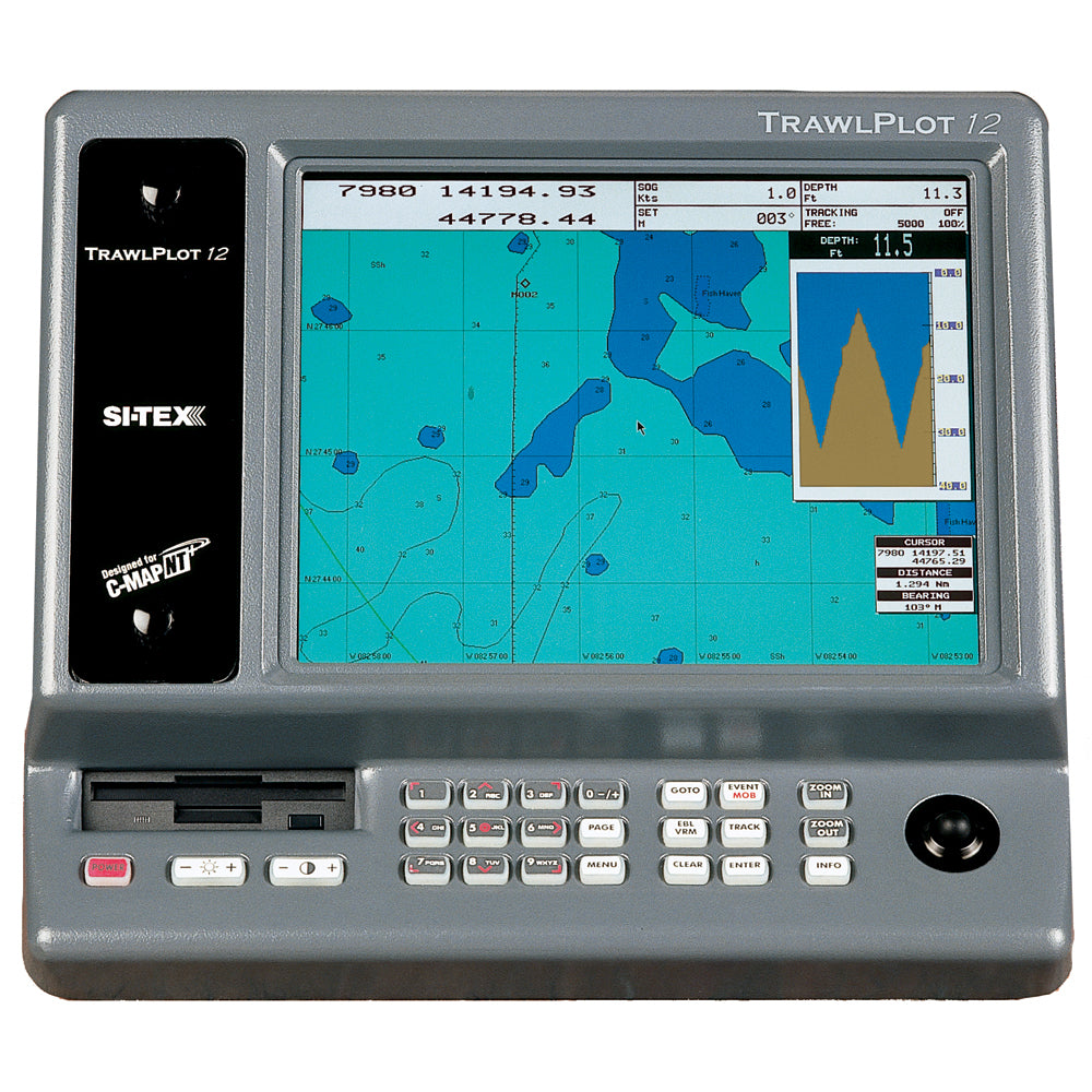 SI-TEX TRAWLPLOT 12 SD Color Chartplotter w/WAAS Receiver [TRAWLPLOT 12]