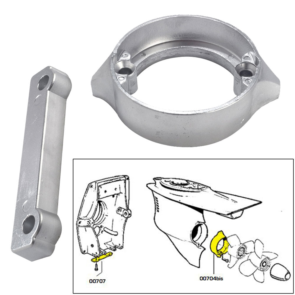 Tecnoseal Anode Kit w/Hardware - Volvo Duo-Prop 280 - Zinc [20702]