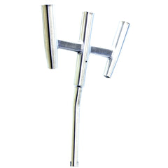 Tigress Triple Aluminum Kite Rod Holder - Bent Butt - Brushed [88156]