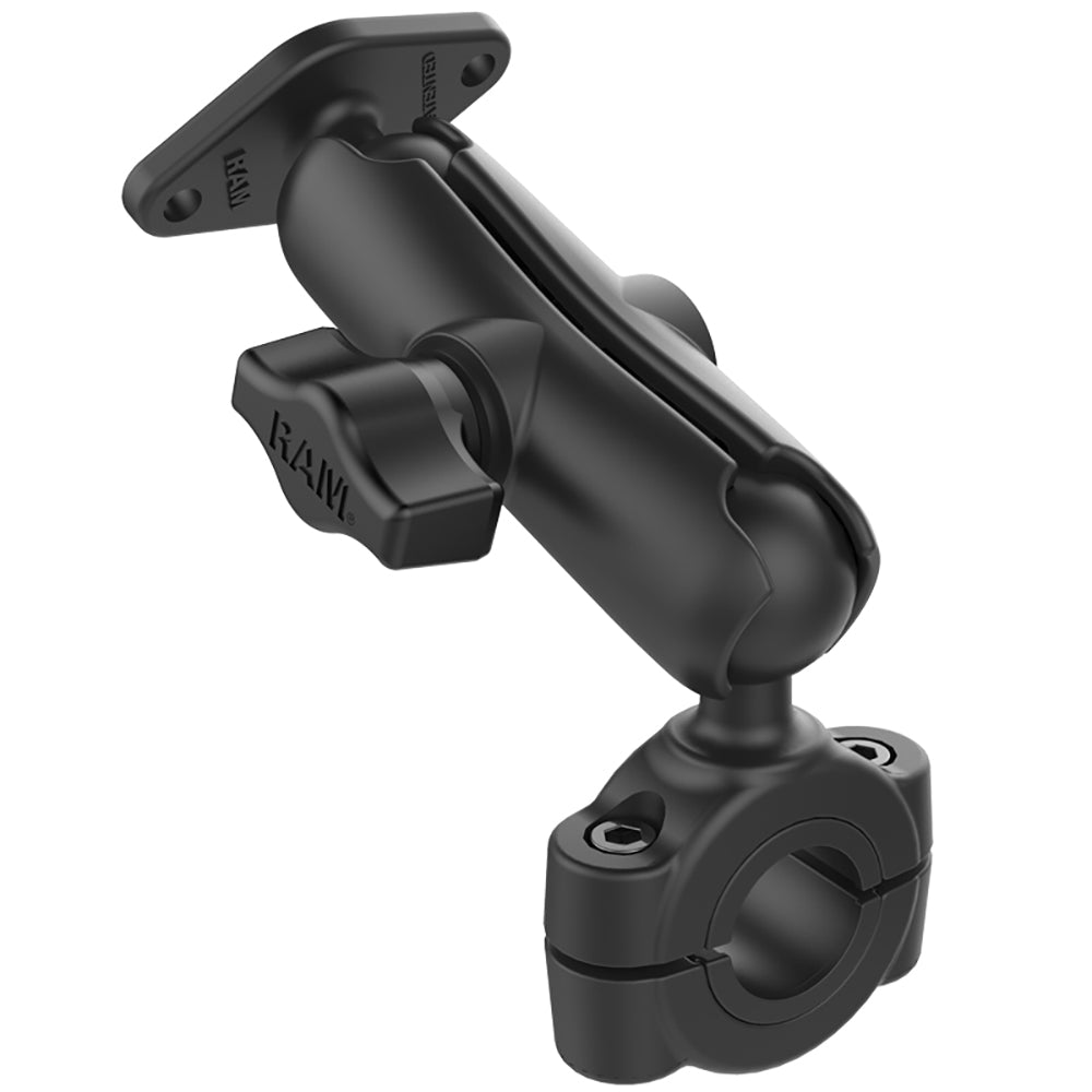 RAM Mount RAM Torque 3/4" - 1" Diameter Handlebar/Rail Base with 1" Ball, Medium Arm and Diamond Ball Base [RAM-B-408-75-1-238U]