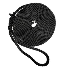 New England Ropes 3/8" Premium 3-Strand Dock Line - Black - 25 [C6054-12-00025]