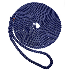 New England Ropes 3/8" Premium 3-Strand Dock Line - Navy Blue - 25 [C6053-12-00025]