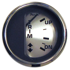 Faria Spun Silver 2" Trim Gauge f/Mercury/Mariner/Mercruiser/Volvo DP  Yamaha (01  Newer) [16016]