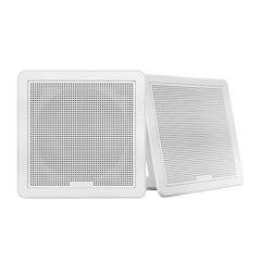 Fusion FM-65SW FM Series 6.5" 120 Flush Mount Square Marine Speakers - White Grill - 120W [010-02299-10]