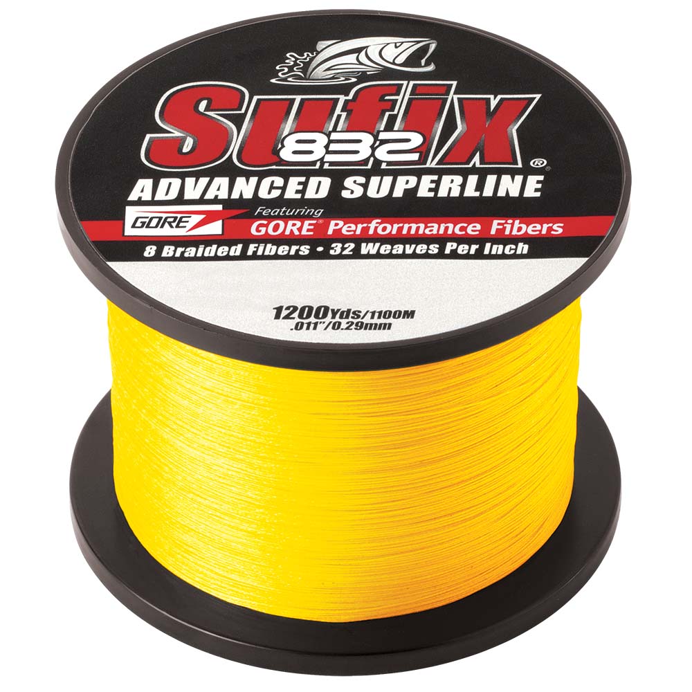 Sufix 832 Advanced Superline Braid - 6lb - Hi-Vis Yellow - 1200 yds [660-306Y]