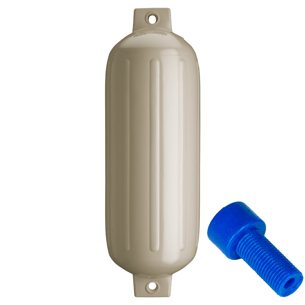 Polyform G-5 Twin Eye Fender 8.8" x 26.8" - Sand w/Adapter  [G-5 SAND W/AIR ADAPTER]