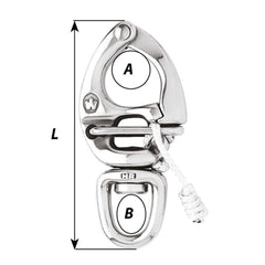 Wichard HR Quick Release Snap Shackle w/Swivel Eye - Length 2-3/4" [2673W]