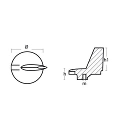 Tecnoseal Zinc Yamaha Trim Tab Anode f/200 - 300 HP Motors [01145]